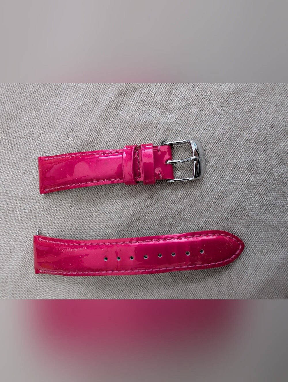 Authentic Classic Michele Hot Pink Patent Leather Watch Strap -  Band Size 21